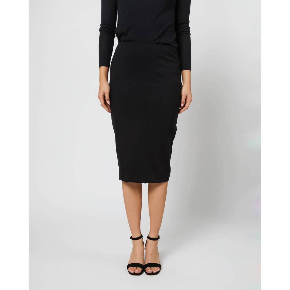 ANN MASHBURN Black Midi Skirt
